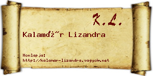 Kalamár Lizandra névjegykártya